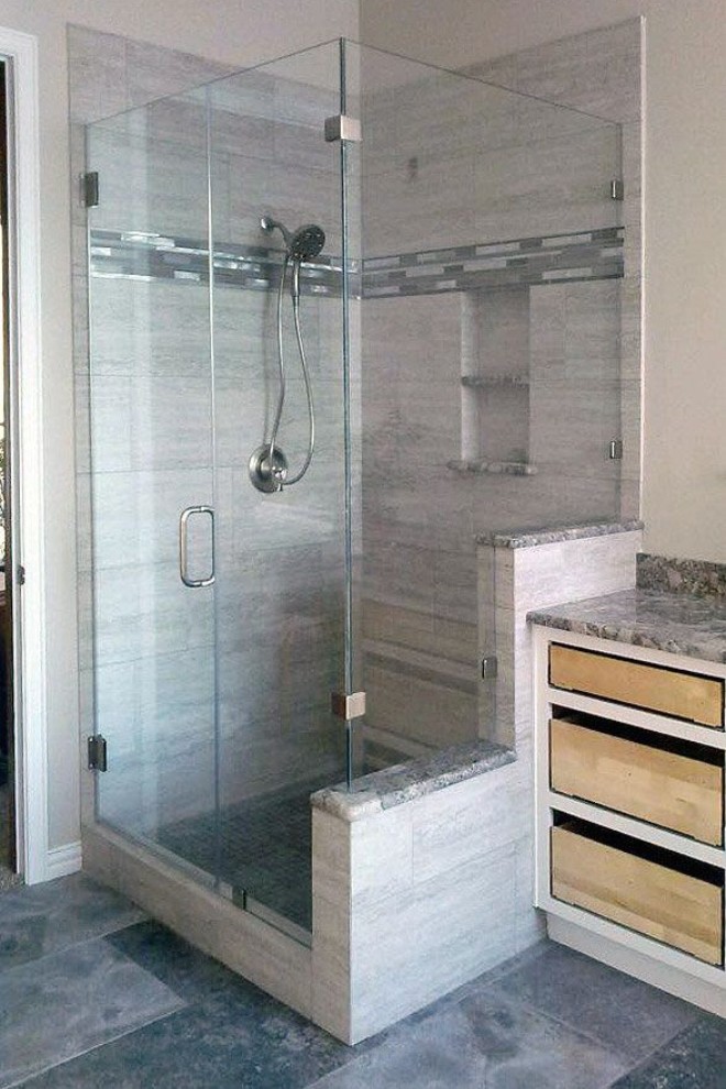 Mẫu phòng tắm kính vuông góc tạo hiện đại, đẹp nhất