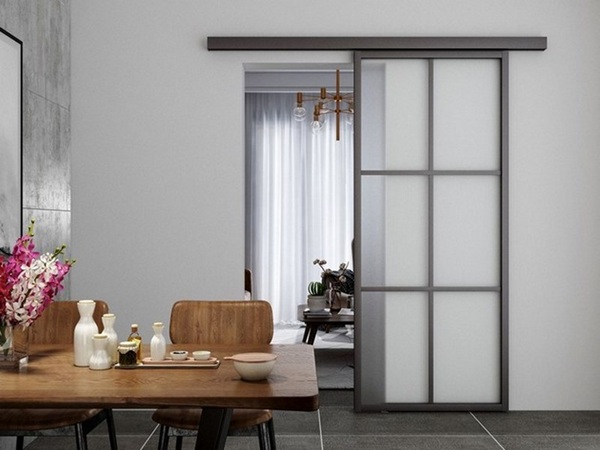 Mẫu cửa lùa khung nhôm kính 1 cánh siêu đẹp 